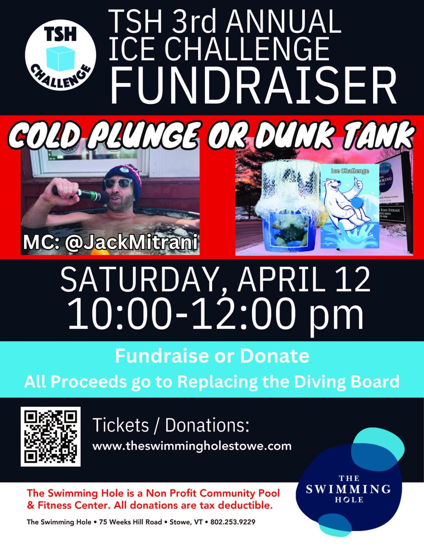 Ice Challenge Fundraiser At The Swimming Hole Stowe