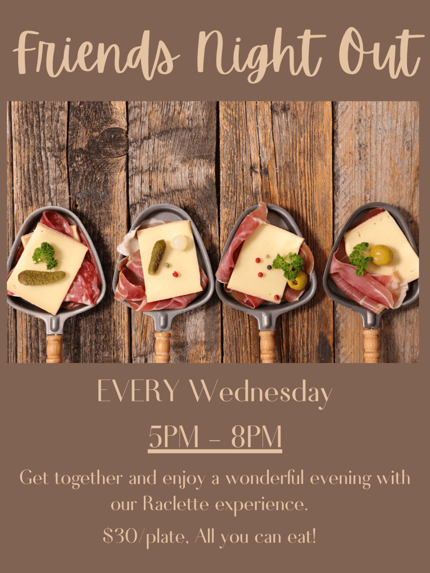 Friends Night Out - Raclette Night with LIVE Music