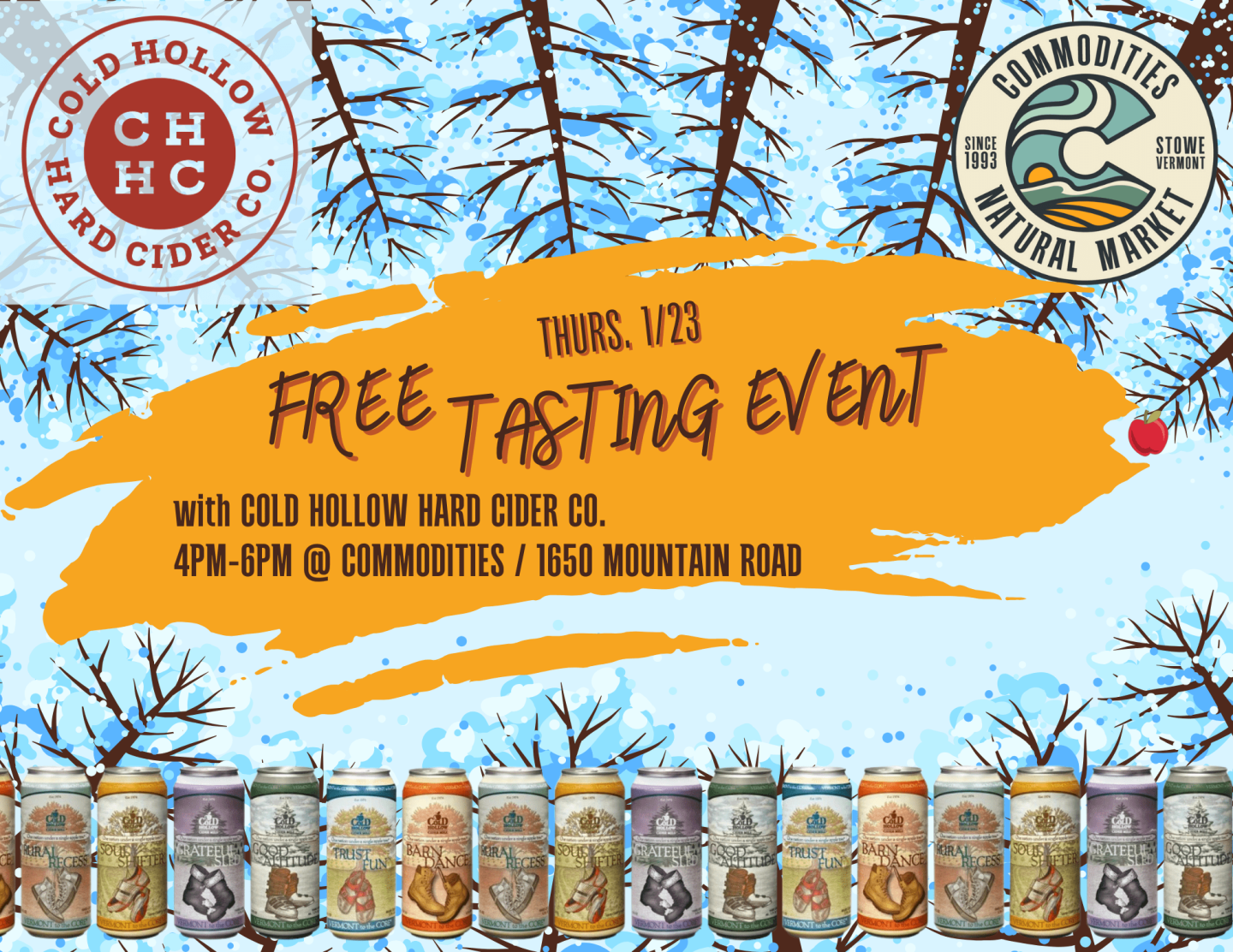 Cold Hollow Hard Cider Tasting