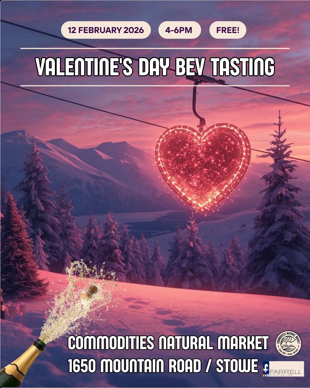 Valentine's Day Prep Free Tasting Event on Feb 12