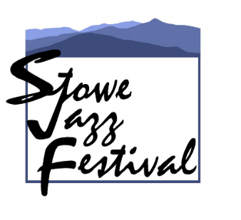 Stowe Jazz Festival logo with mountains.