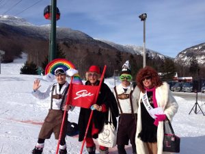 Costume ski race at Winter Rendezvous (Vermont Gay Ski Week) last weekend!  : r/gaybros